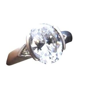 Sterling Silver Solitaire Cubic Zirconia Engagement Style Ring*925 DQ CZ